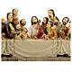 Last Supper sculpture scene in hand painted resin 8 cm s3