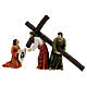 Climb to Calvary, Jesus, Veronica and good Samaritan, Passion of Christ, hand-painted resin, 6 in s1
