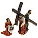 Climb to Calvary, Jesus, Veronica and good Samaritan, Passion of Christ, hand-painted resin, 6 in s11