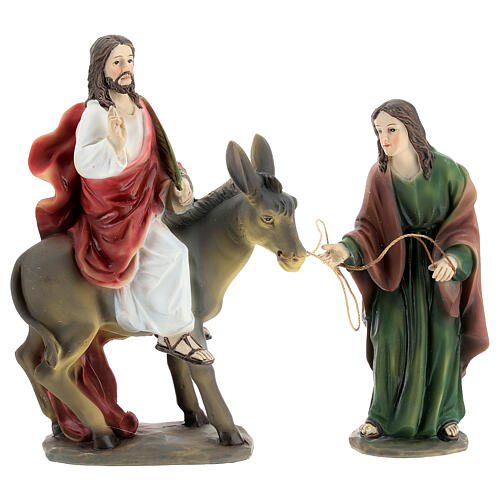 Einzug in Jerusalem, 4 Figuren, Resin, handbemalt, für 15 cm Krippe 9