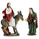 Entry of Christ to Jerusalem scene 4 pcs hand painted resin 15 cm s9