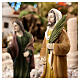 Entry of Christ to Jerusalem scene 4 pcs hand painted resin 15 cm s10