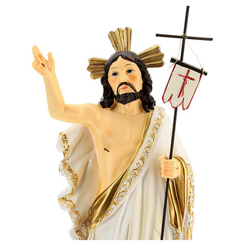 Resurrección de Jesús estatua resina pintada a mano 30 cm 2