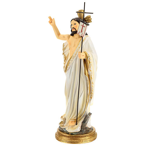 Resurrección de Jesús estatua resina pintada a mano 30 cm 3
