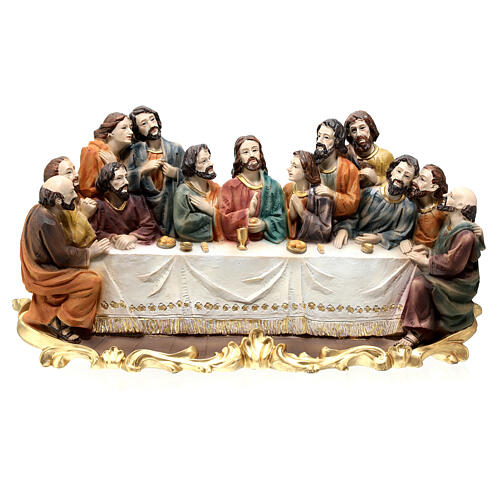 Last Supper, scene to hang, hand-painted resin, 6 in 1