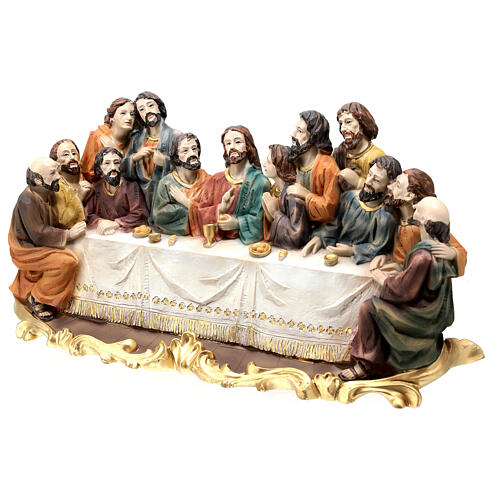 Last Supper, scene to hang, hand-painted resin, 6 in 5