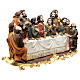 Last Supper scene wall relief hand painted resin 15 cm s8