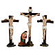 Crucifixión Jesús escena 5 piezas resina pintada a mano 20 cm s10