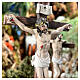 Crucifixion de Jésus scène 5 pcs résine peinte main 20 cm s2