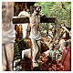 Crocifissione Gesù scena 5 pz resina dipinta a mano 20 cm s13