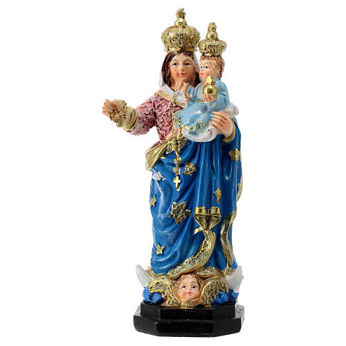 Estatua Virgen del Rosario resina 12 cm 1