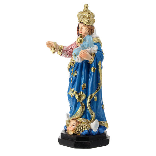 Estatua Virgen del Rosario resina 12 cm 2
