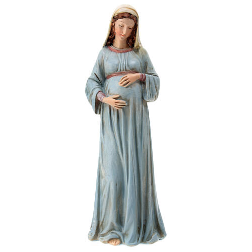 Statue Vierge enceinte résine 20 cm 1