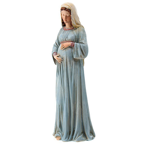 Pregnant Mother Mary statue in resin 20 cm 3