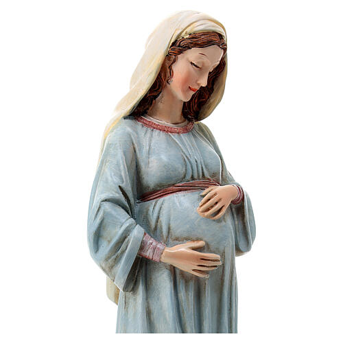 Pregnant Mother Mary statue in resin 20 cm 4