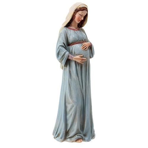 Pregnant Mother Mary statue in resin 20 cm 5