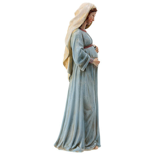 Pregnant Mother Mary statue in resin 20 cm 6