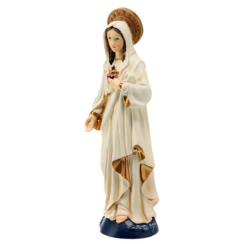 Estatua Sagrado Corazón de María 30 cm resina 3