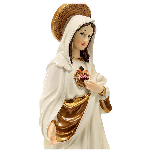 Estatua Sagrado Corazón de María 30 cm resina 4