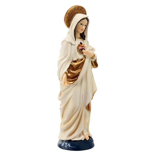 Estatua Sagrado Corazón de María 30 cm resina 5