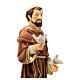 Saint Francis statue with doves 30 cm in painted resin s6