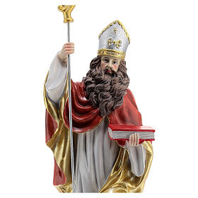 St Augustine statue in colored resin 30 cm