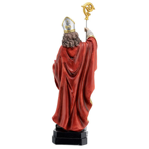St Augustine statue in colored resin 30 cm 6
