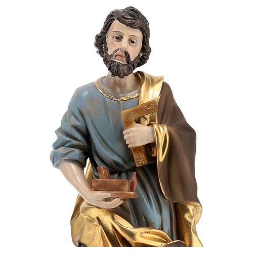 Statua San Giuseppe con attrezzi 35 cm 2