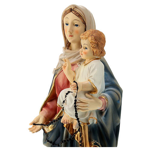 Estatua Virgen con Niño Jesús resina 40 cm 4