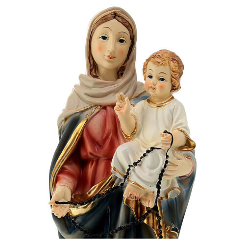 Estatua Virgen con Niño Jesús resina 40 cm 6