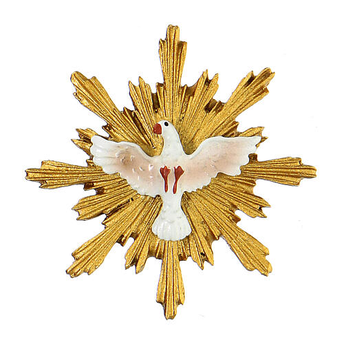 Espíritu Santo corona de rayos Pascuas resina 5 cm 1