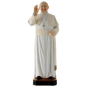 Estatua Papa Francisco pintada 40 cm resina
