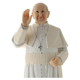 Estatua Papa Francisco pintada 40 cm resina