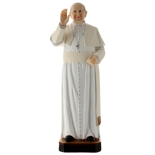 Estatua Papa Francisco pintada 40 cm resina 1