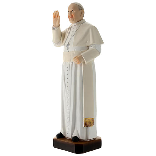 Estatua Papa Francisco pintada 40 cm resina 3