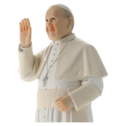 Estatua Papa Francisco pintada 40 cm resina 4