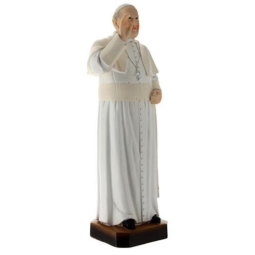 Estatua Papa Francisco pintada 40 cm resina 5