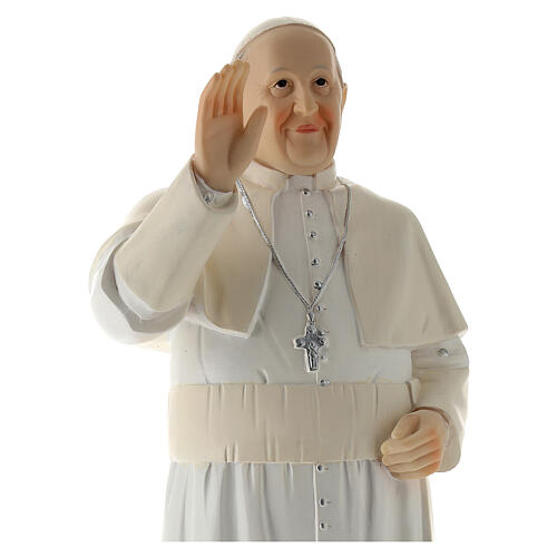 Estatua Papa Francisco pintada 40 cm resina 6