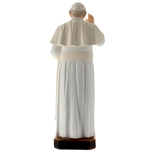 Estatua Papa Francisco pintada 40 cm resina 7