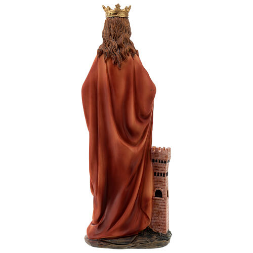 Statue, Heilige Barbara, Resin, koloriert, 40 cm 8