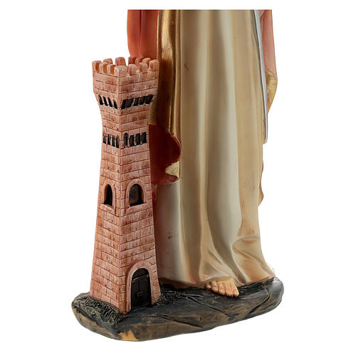 Statue of St. Barbara, painted resin, 16 in 5