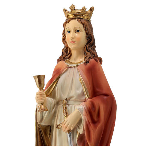 Figura Święta Barbara 40 cm żywica 7