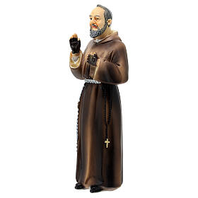 Statue, Pater Pio, Resin, koloriert, 12 cm