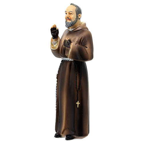 Statue, Pater Pio, Resin, koloriert, 12 cm 2