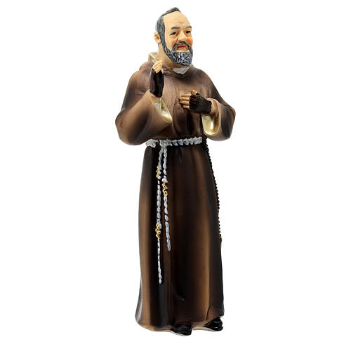 Estatua Padre Pío resina 12 cm 3
