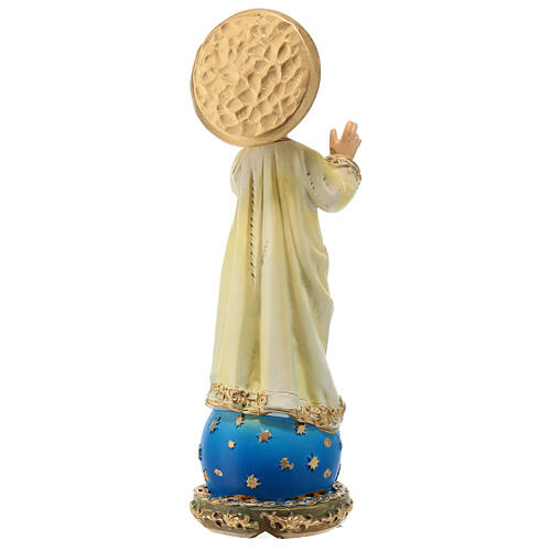 Resin statue of the Infant Jesus, white clothes, 6 in 5