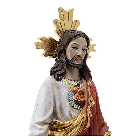 Statue Sacré-Coeur de Jésus résine 20 cm