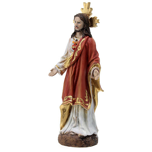 Statue Sacré-Coeur de Jésus résine 20 cm 3
