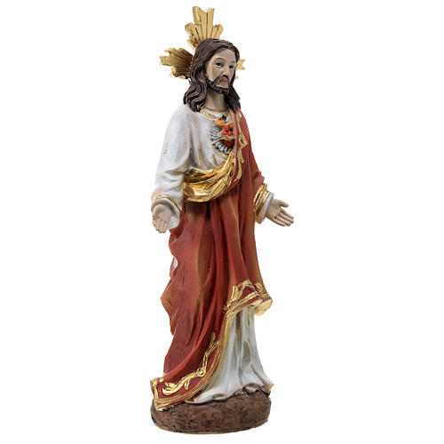 Statue Sacré-Coeur de Jésus résine 20 cm 5