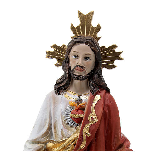 Statua Sacro Cuore Gesù resina 20 cm 4